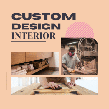 Beige custom wood interior promotion instagram post