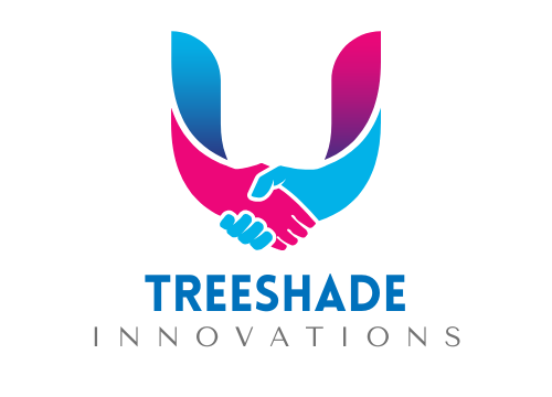 Blue and Pink Gradient Business Partnership Logo